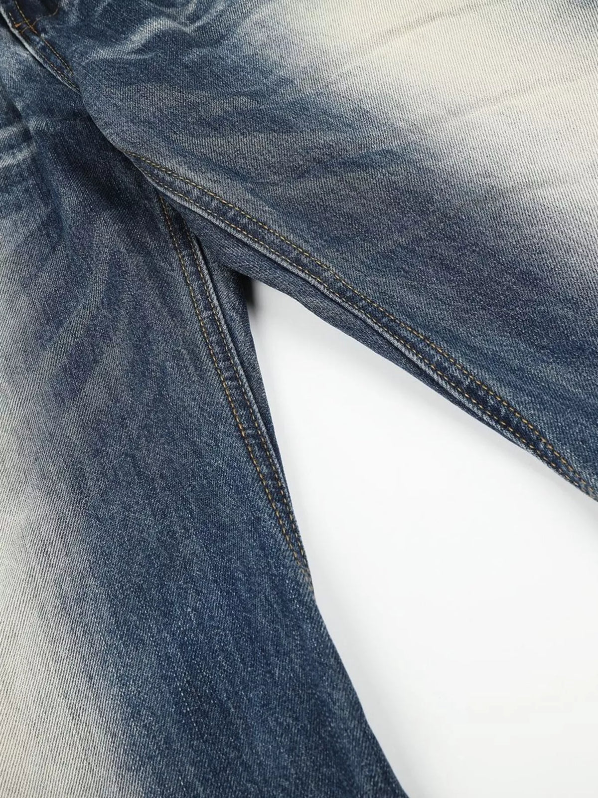 Men's Blue Men's Studded Washed Bootcut Jeans - Blue