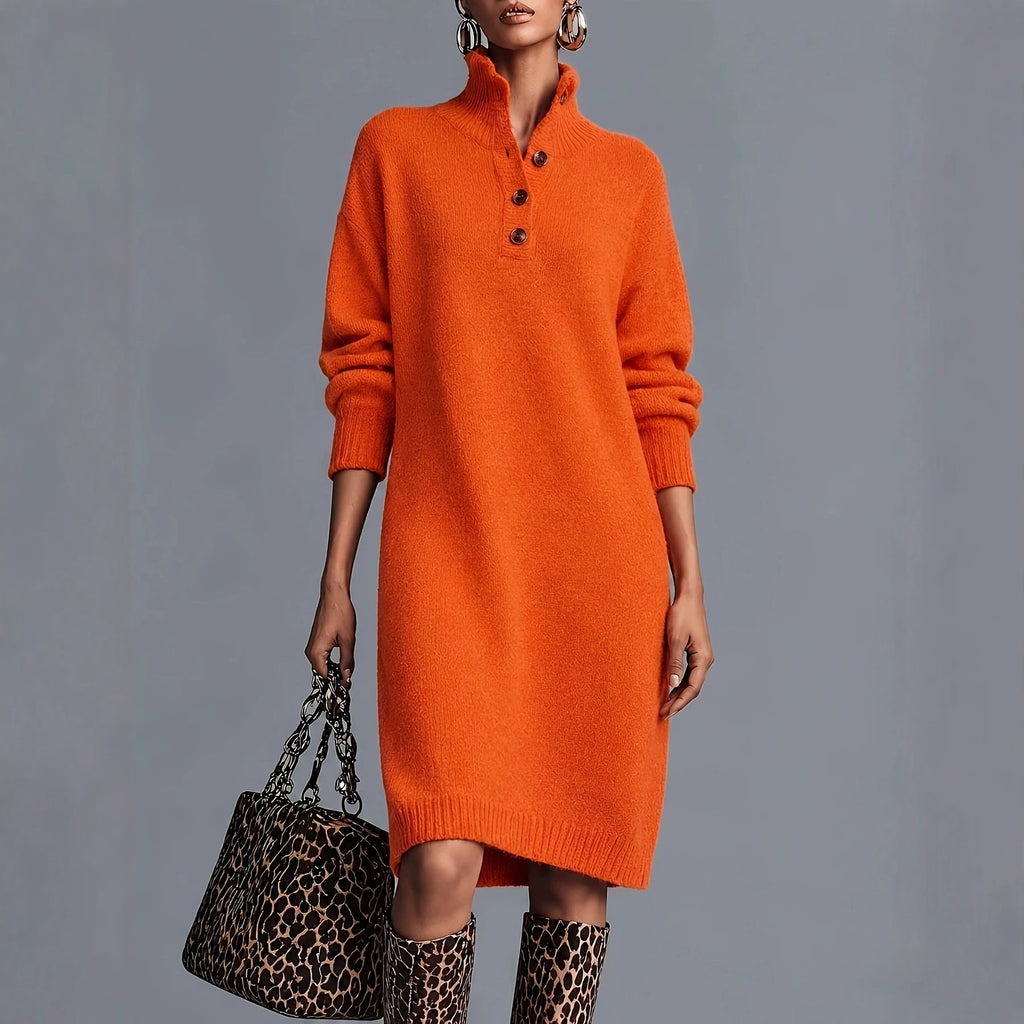 Women's Casual Turtleneck Knit Dress