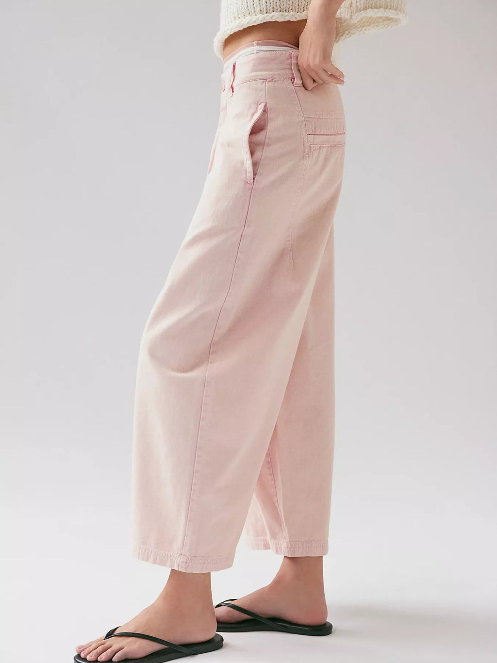 Women's Wide-Leg Cropped Jeans