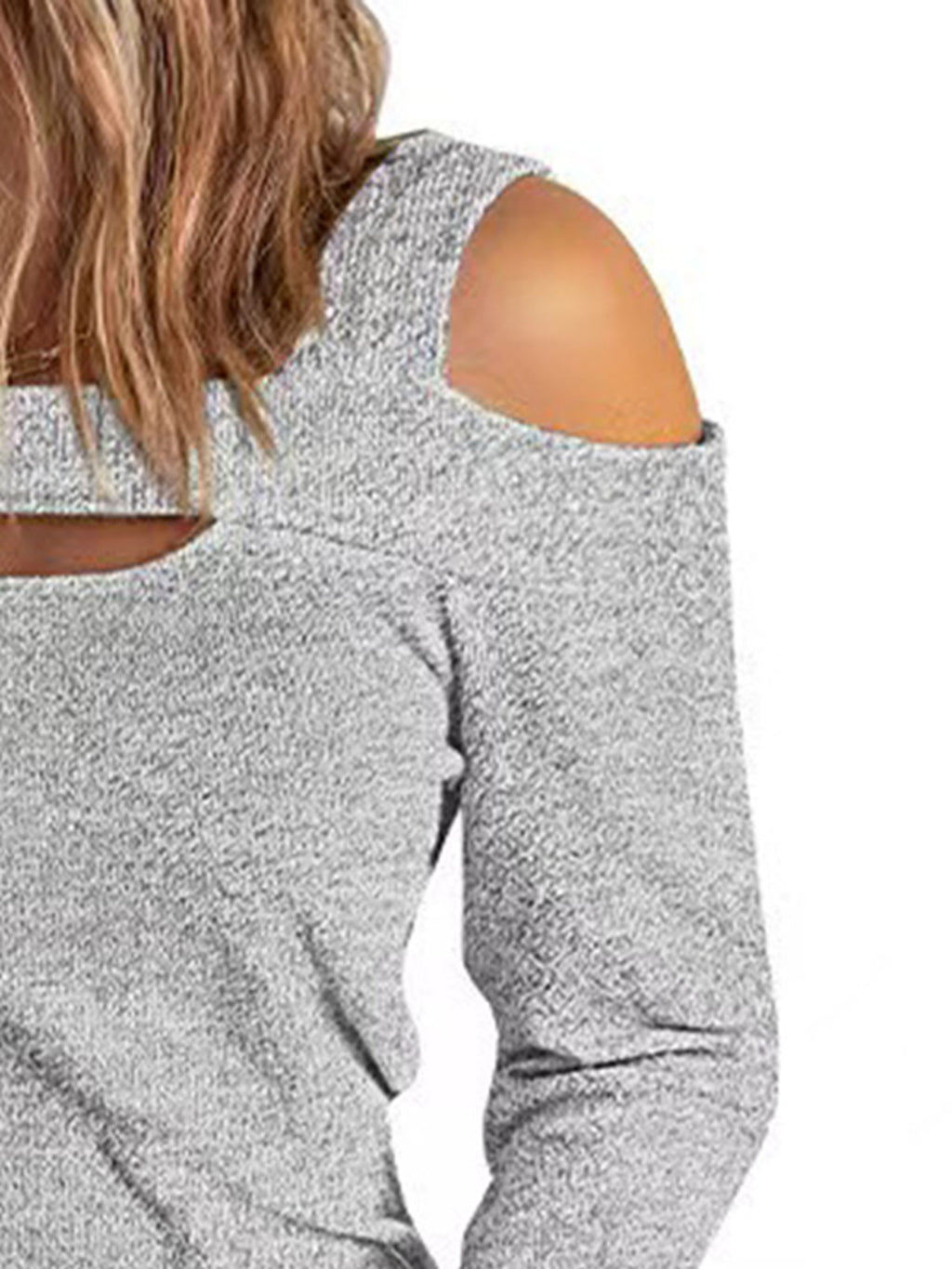 Women's Cutout Cold Shoulder Blouse