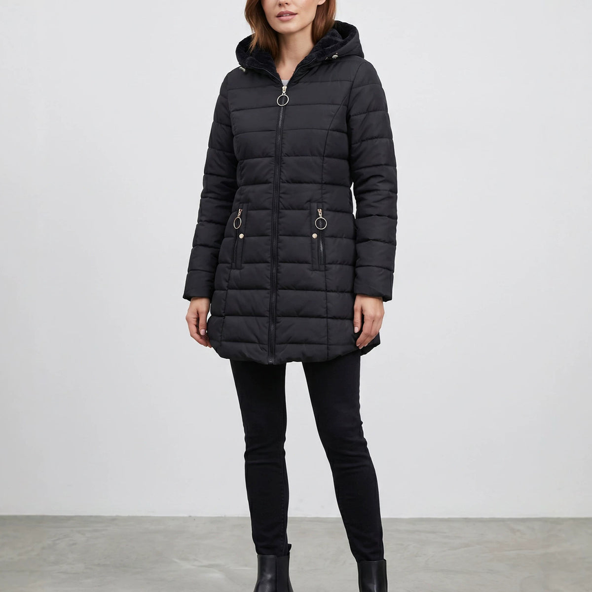 Thickened Hooded Thermal Slim-fit Cotton Jacket