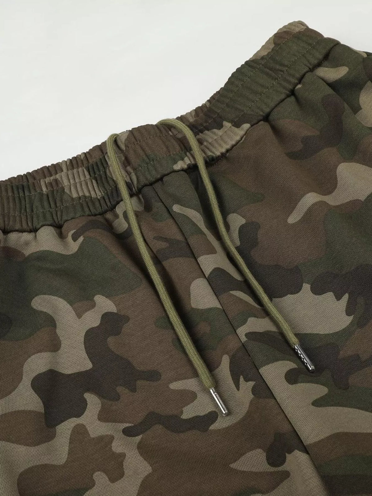 Men's Green Camouflage Men's Camouflage Wide-Leg Pants - Green Camouflage