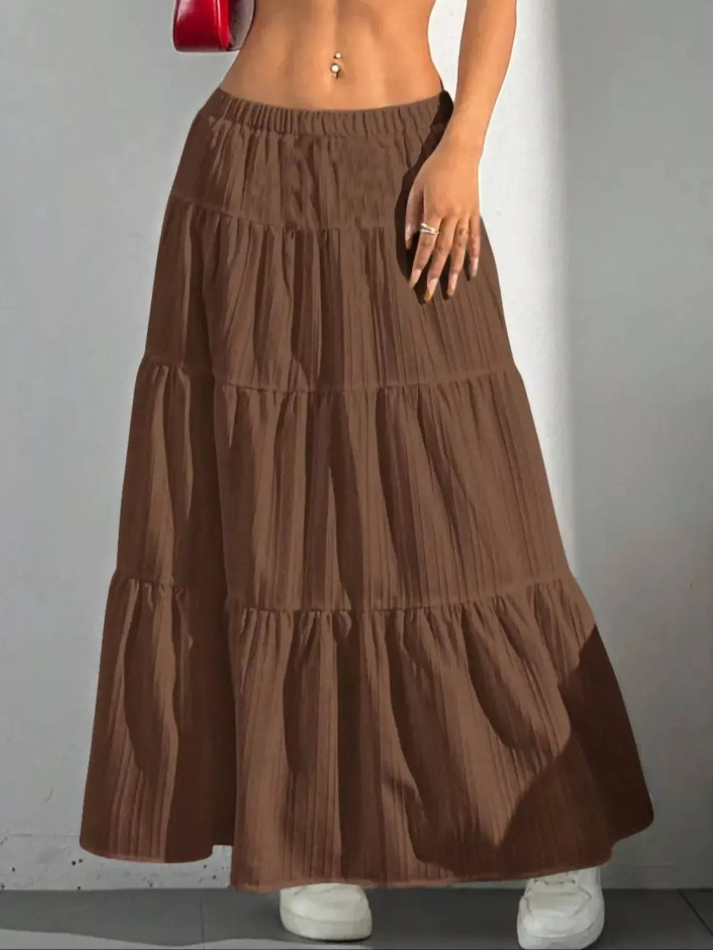 Women's Flowy Tiered Maxi Skirt