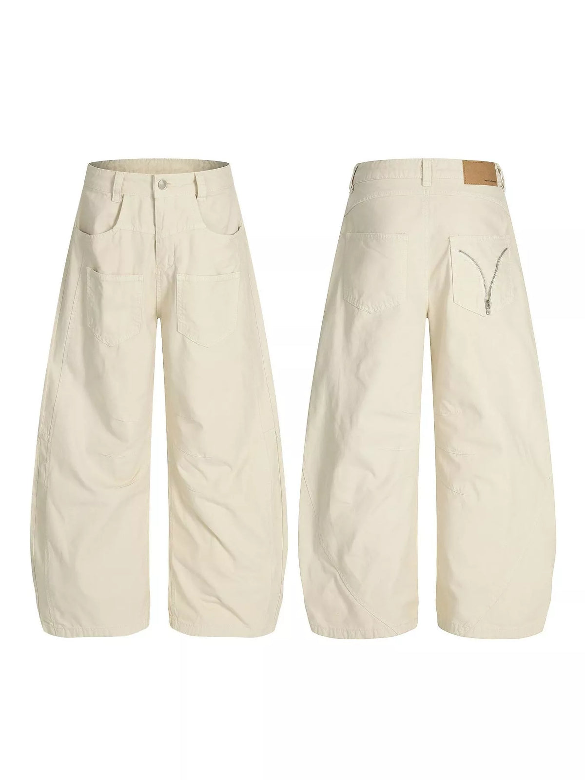 Men's Apricot Men's Wide Leg Cargo Pants - Apricot