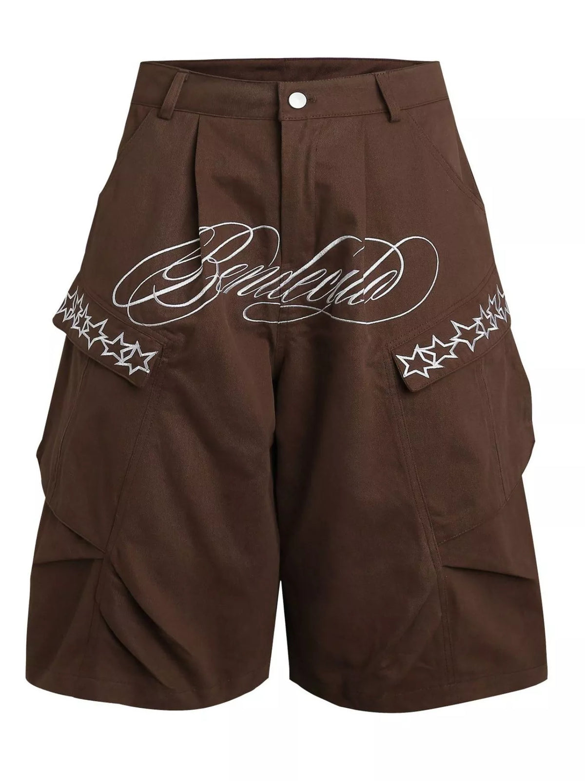Men's Embroidered Cargo Capris