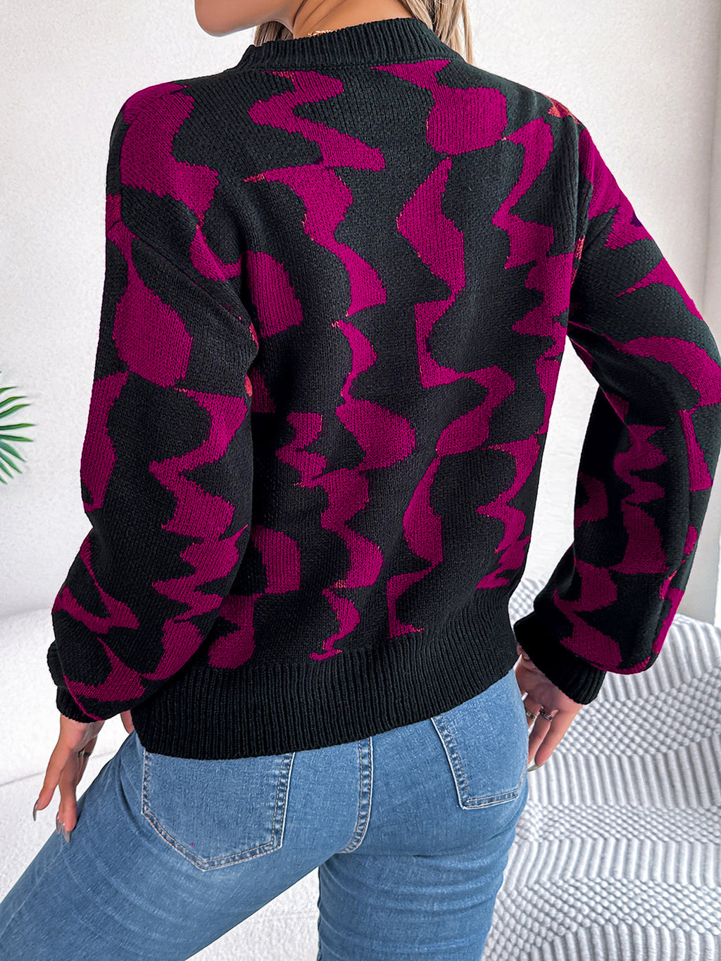 Women's Round Neck Long Sleeve Sweater