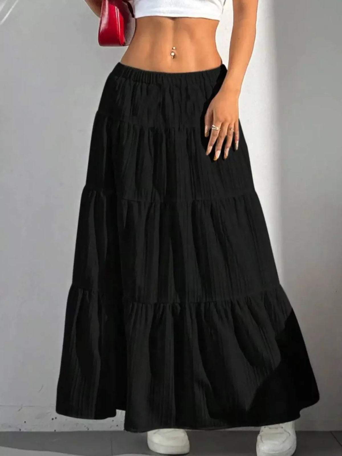 Women's Flowy Tiered Maxi Skirt