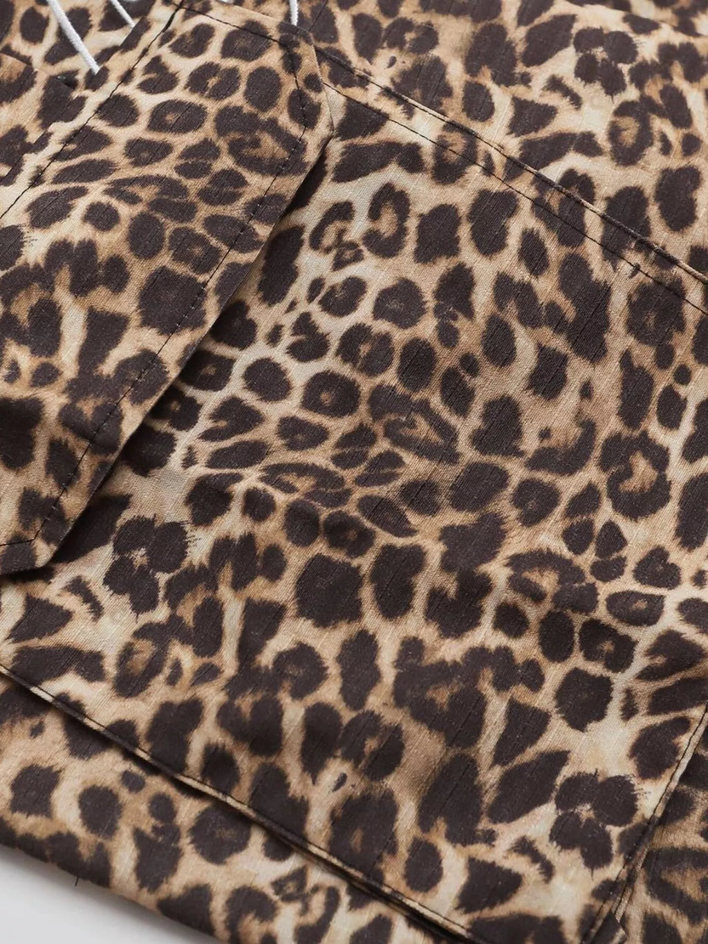 Men's Leopard Print Cargo Capris - Leopard