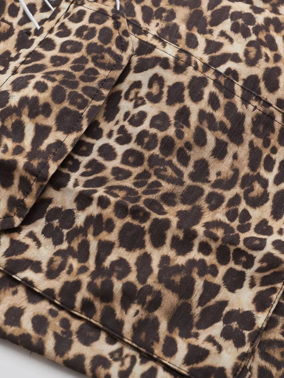Men's Leopard Print Cargo Capris - Leopard
