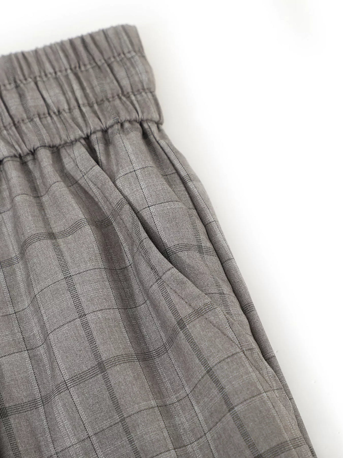 Men's Gray Men's Plaid Wide-Leg Pants - Gray