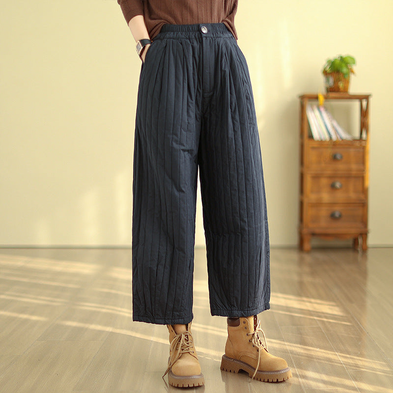 Thickened Wide-leg Pants Straight-leg Pants Artistic Retro Casual
