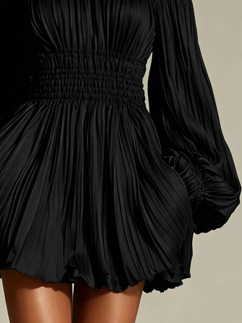 Women's Off-Shoulder Pleated Mini Dress