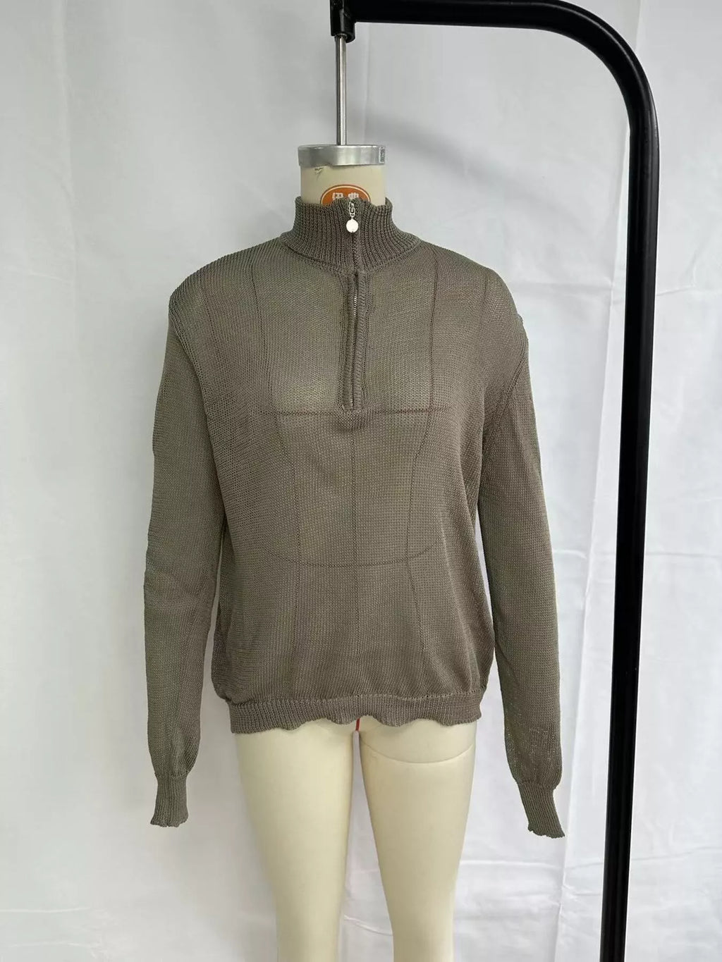 Women's Half-Zip Dropped Shoulder Sweater