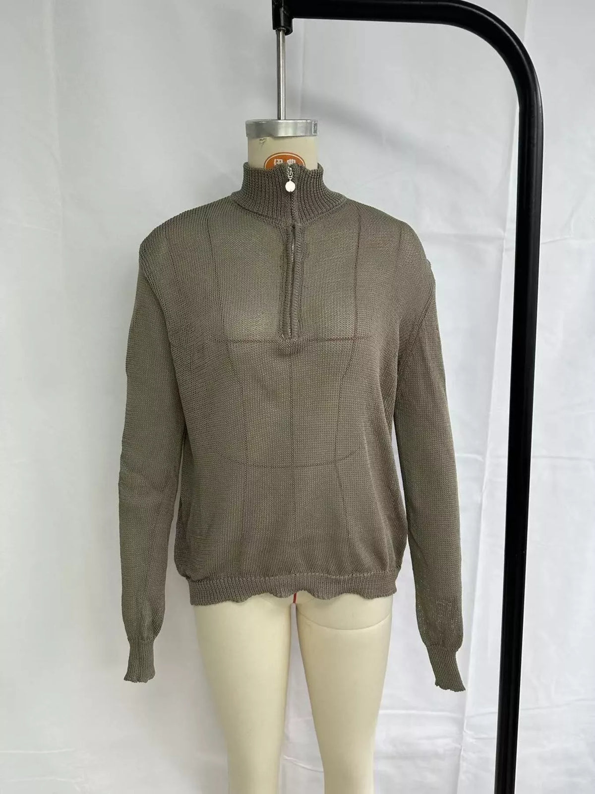 Women's Half-Zip Dropped Shoulder Sweater
