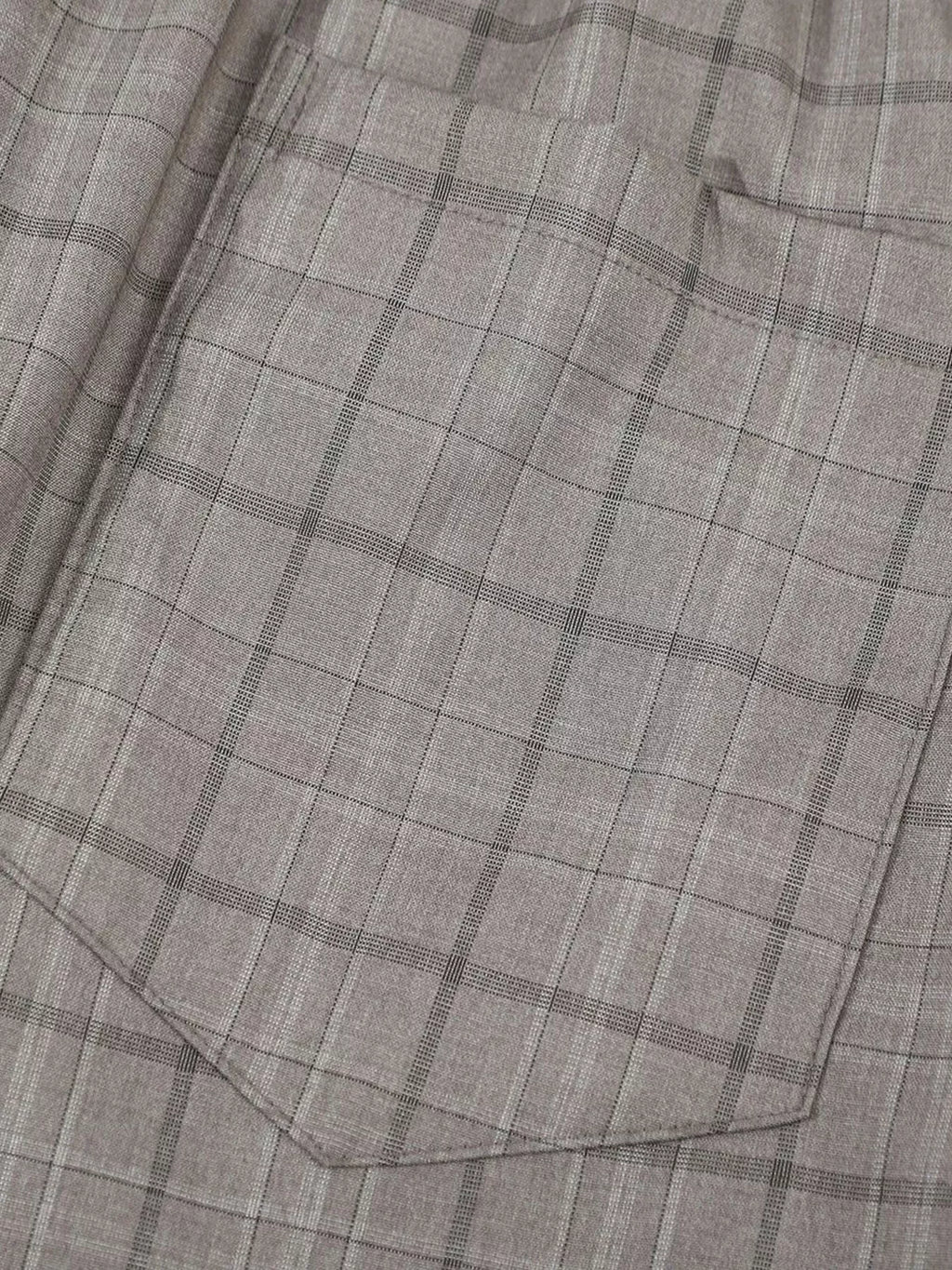 Men's Gray Men's Plaid Wide-Leg Pants - Gray