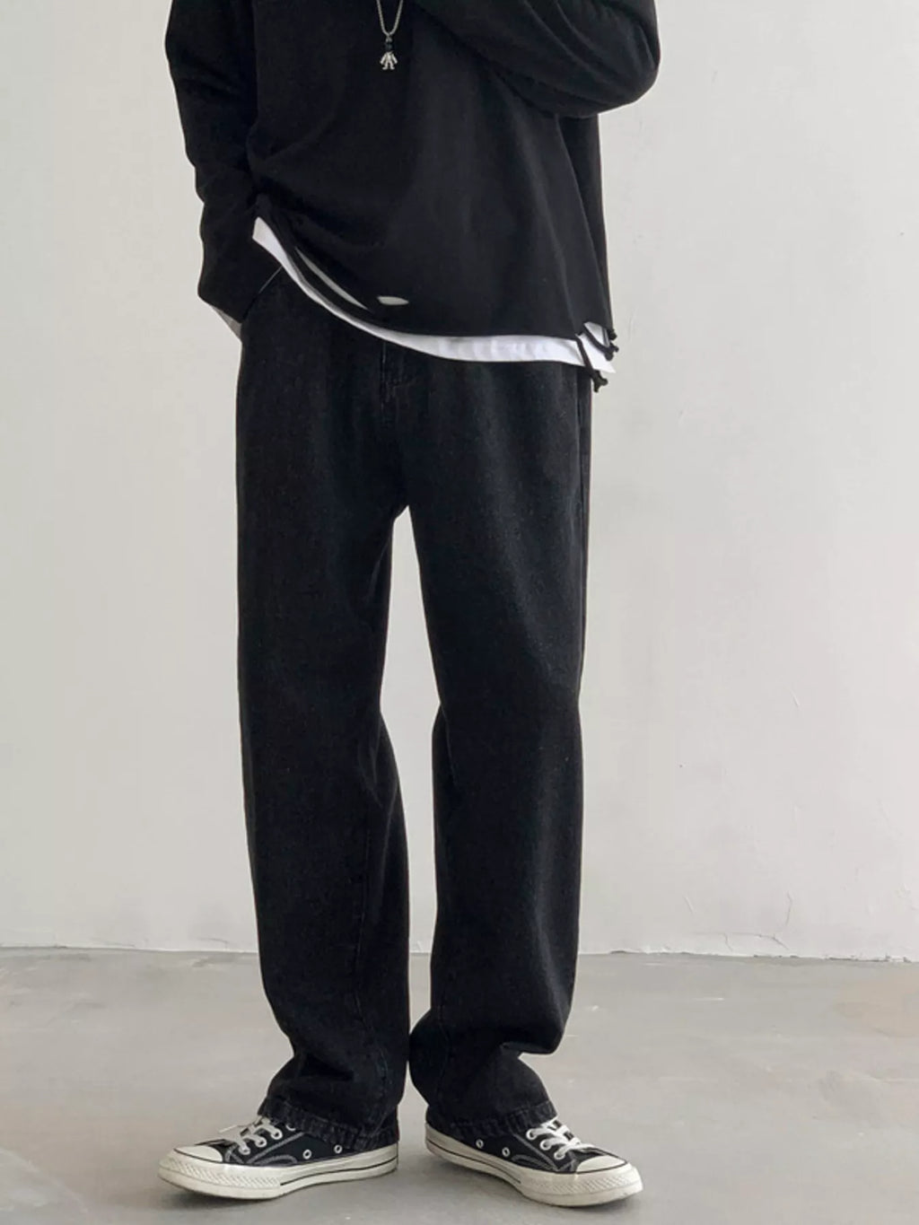 Men's Loose Fit Jeans - Black