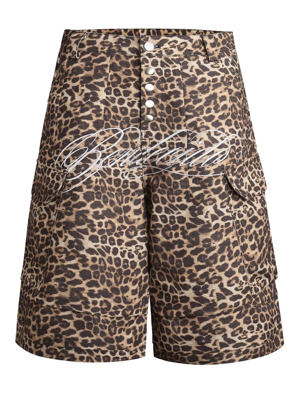Men's Leopard Print Cargo Capris - Leopard
