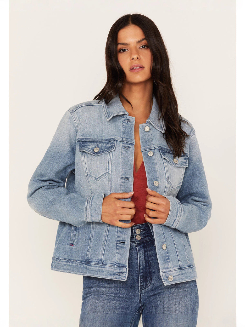 Women's Light blue Classic Light Wash Relaxed Denim Jacket - Light blue