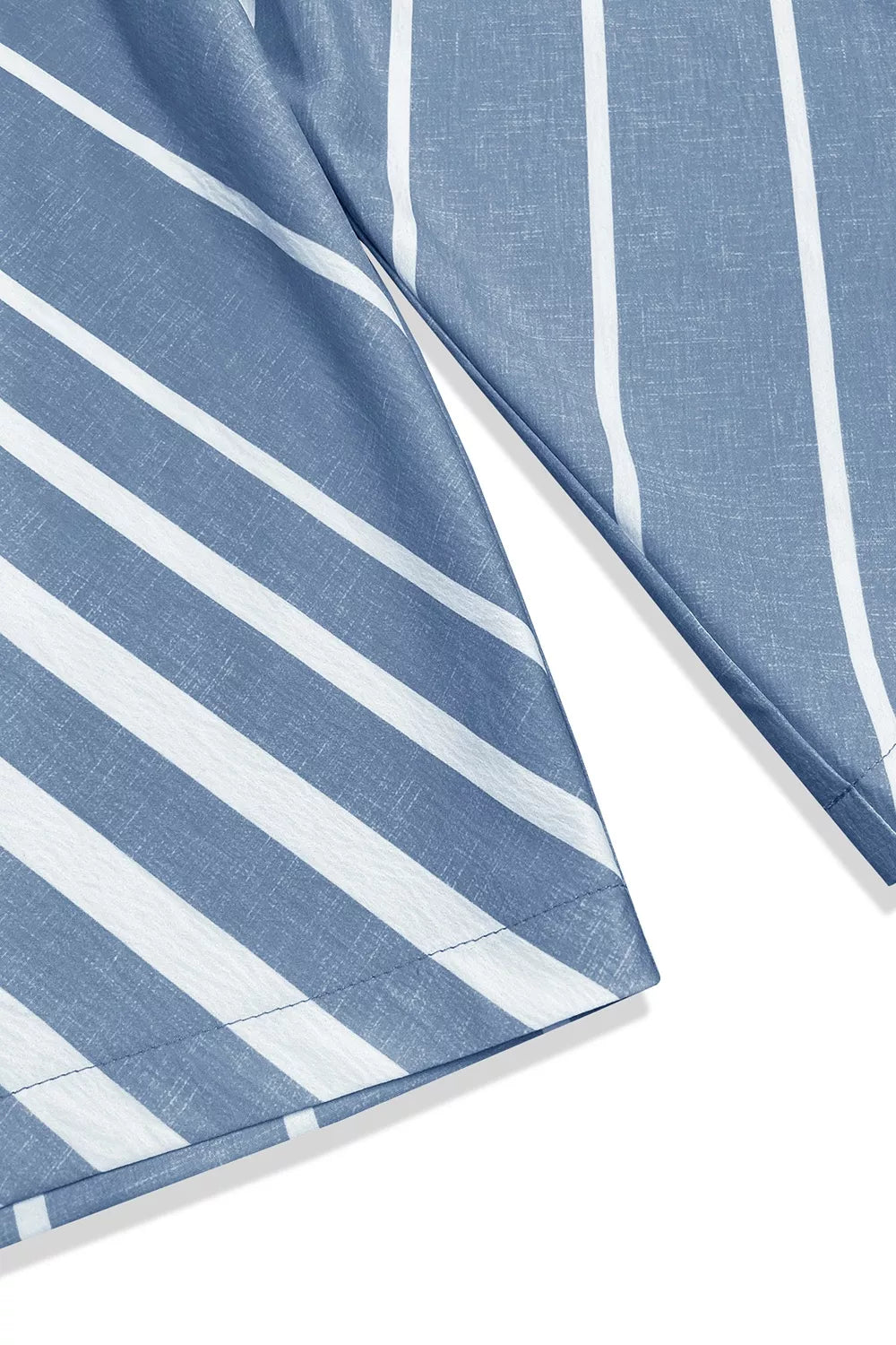 Women's Light Blue Striped Wide-Leg Pants - Light Blue