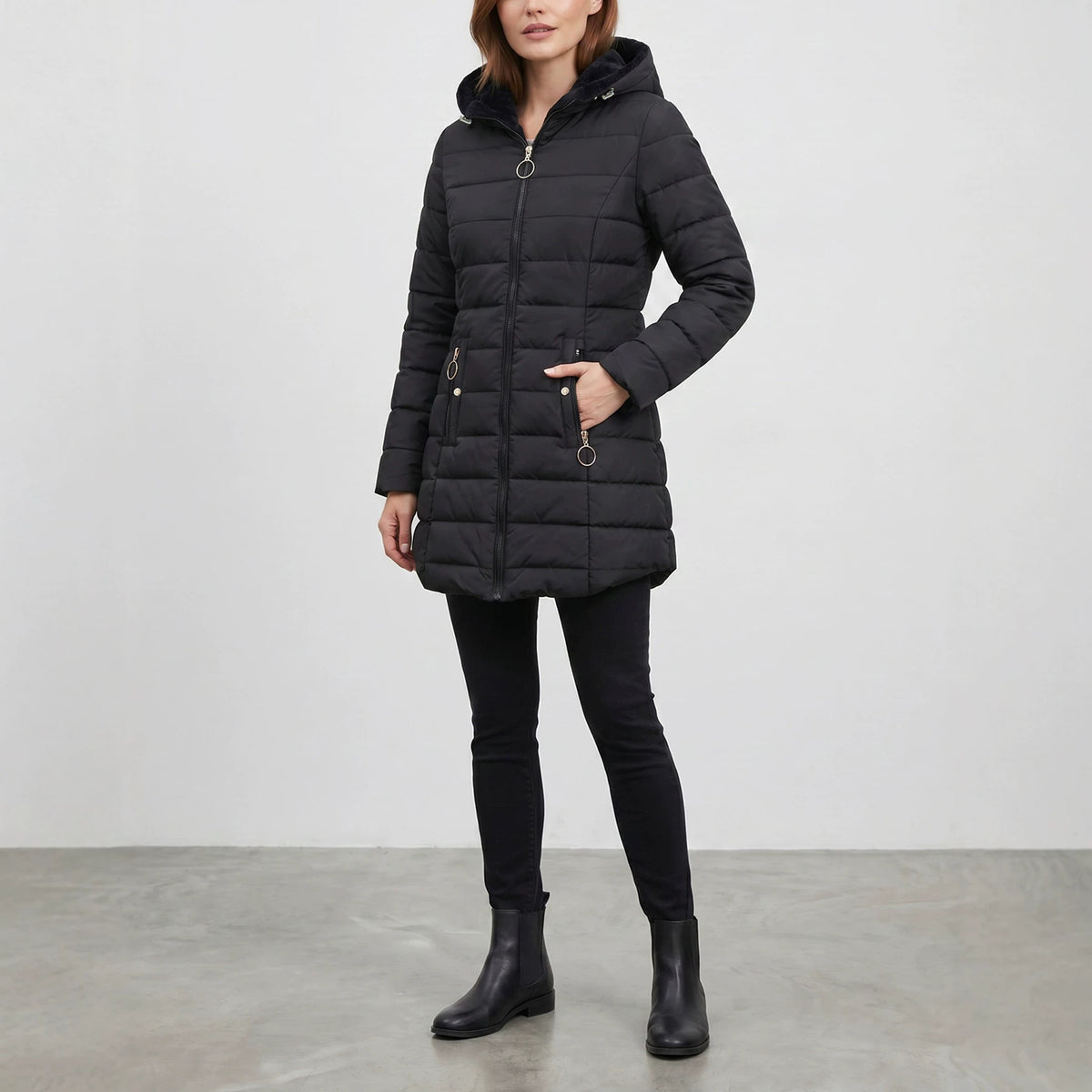 Thickened Hooded Thermal Slim-fit Cotton Jacket