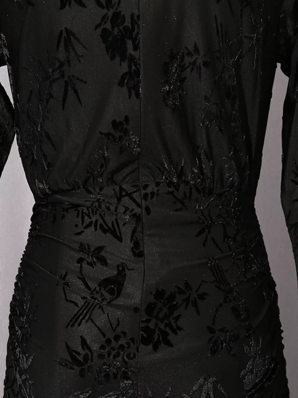 Women's Ruched Long Sleeve Mini Dress