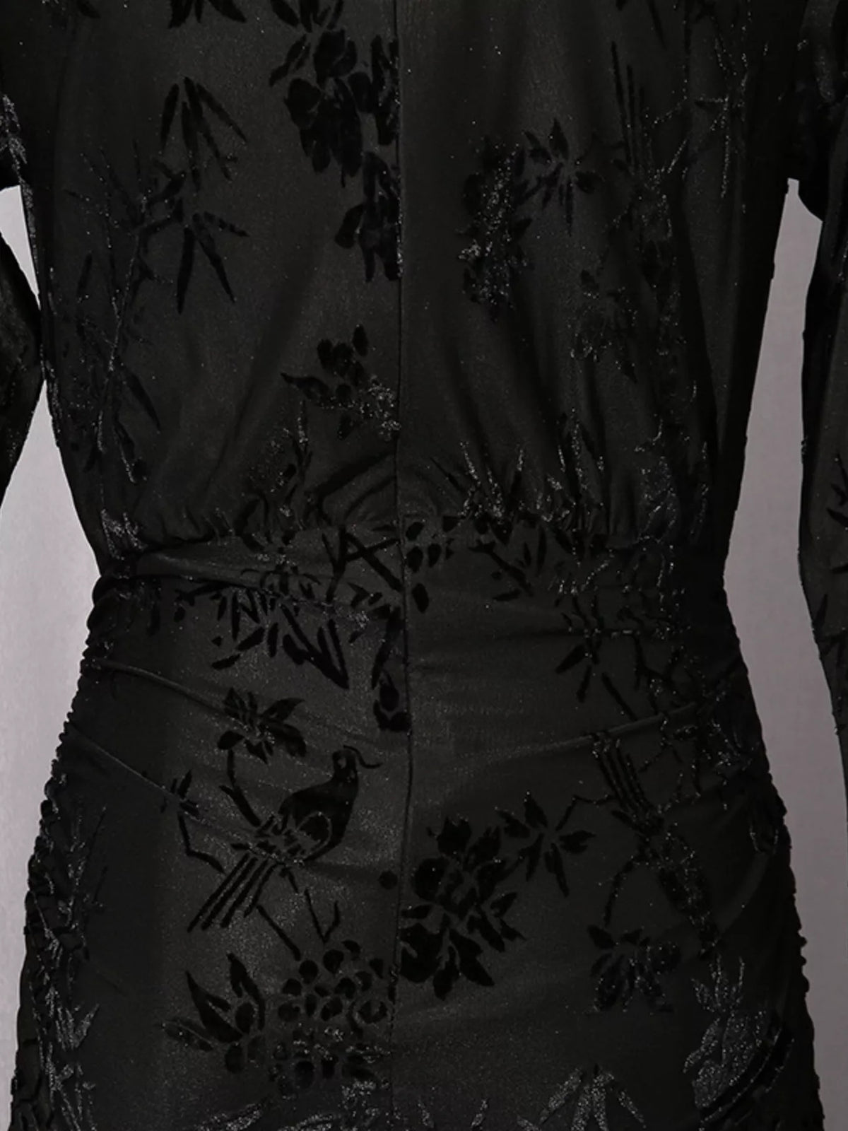 Women's Ruched Long Sleeve Mini Dress