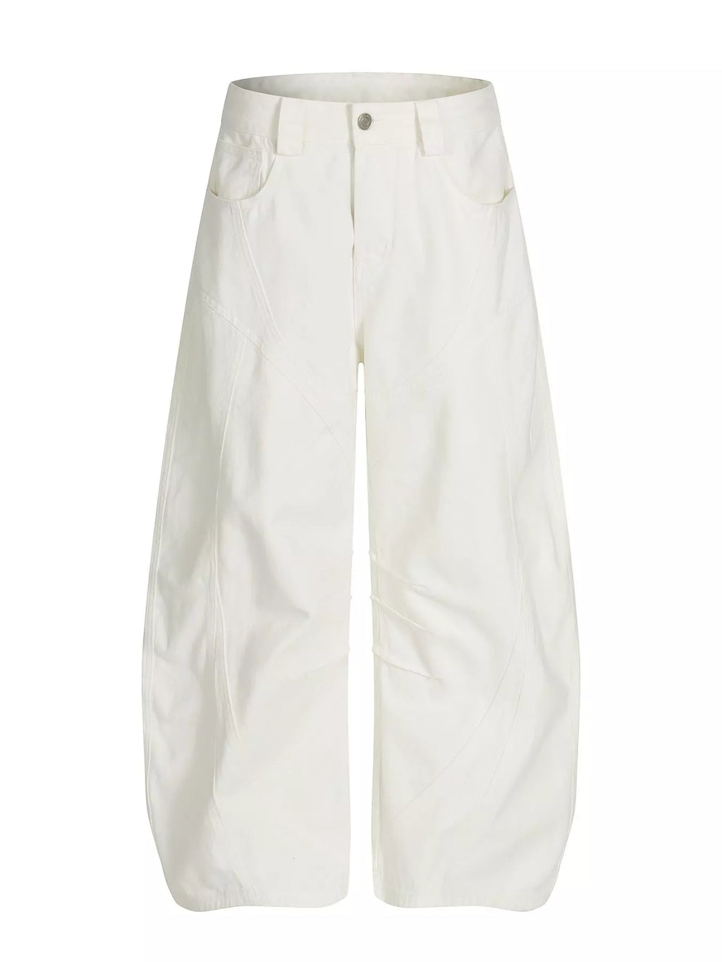 Men's White Men's Wide Leg Pants - White