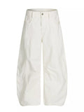 Men's White Men's Wide Leg Pants - White