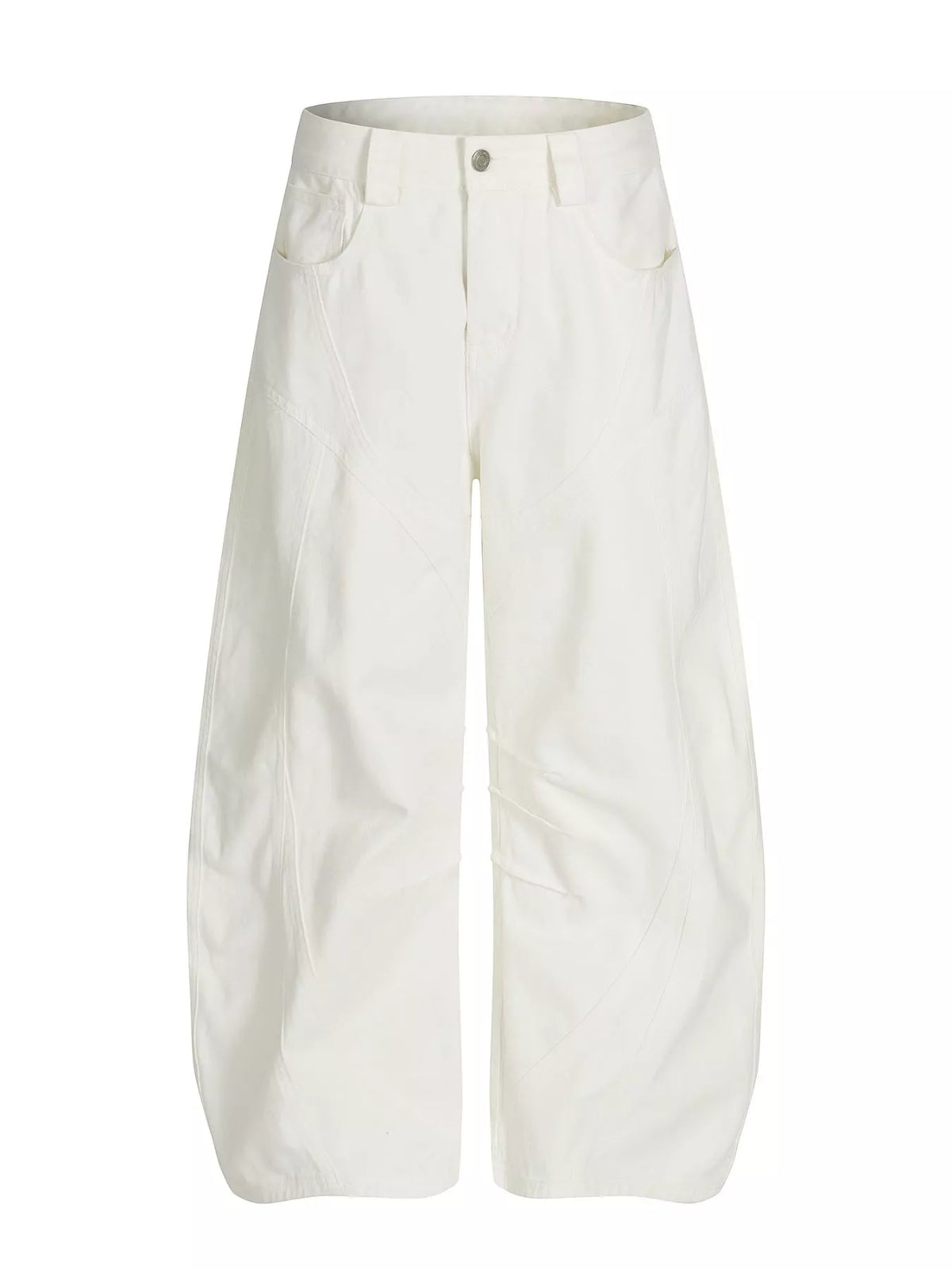 Men's White Men's Wide Leg Pants - White