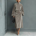 Women's Turtleneck Long-sleeve Dress