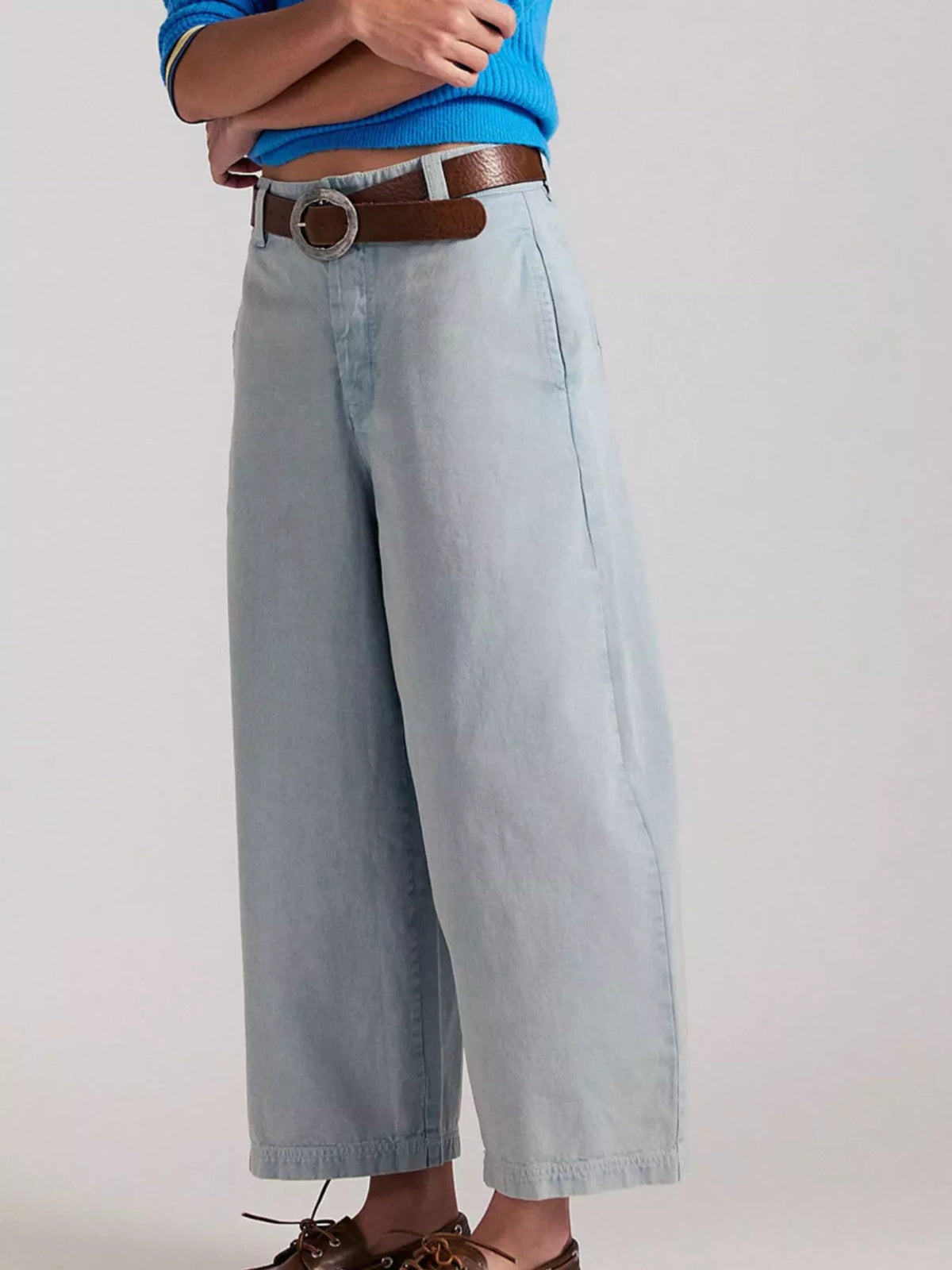 Women's Wide-Leg Cropped Jeans