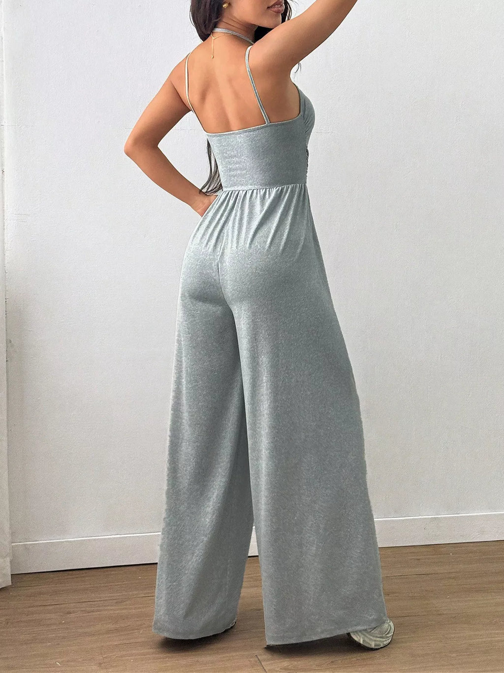 Women's Spaghetti Strap Wide Leg Jumpsuit