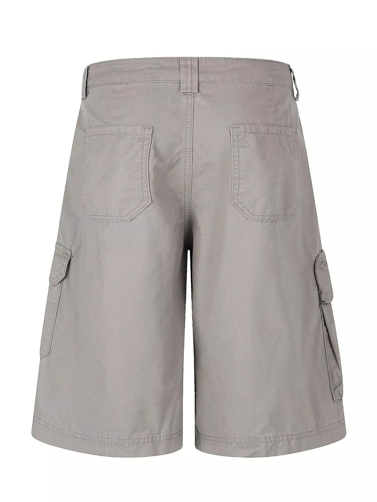 Men's Grey Men's Cargo Shorts with Multiple Pockets - Grey