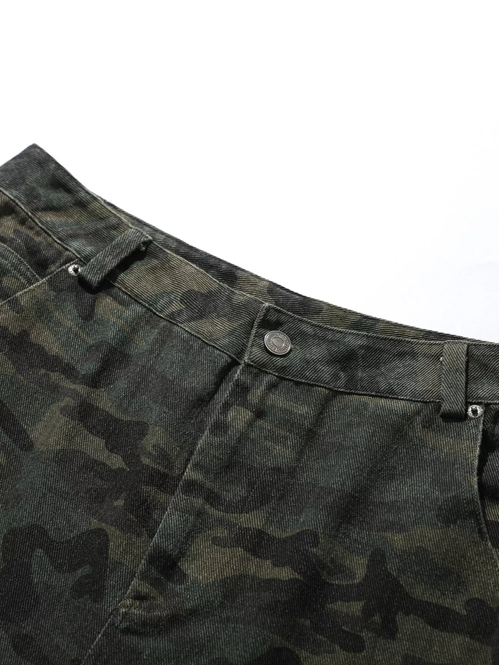 Men's Green Camouflage Men's Camouflage Cargo Capris - Green Camouflage