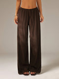 Women's Casual Relaxed-fit Lace-up Trousers