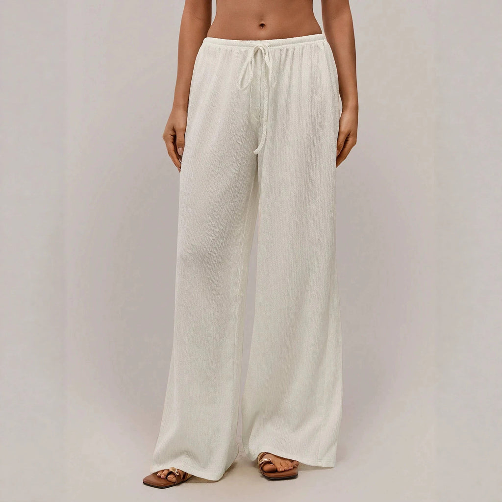 Women's Casual Relaxed-fit Lace-up Trousers