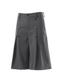 Men's Striped Loose Fit Capris - Dark Gray