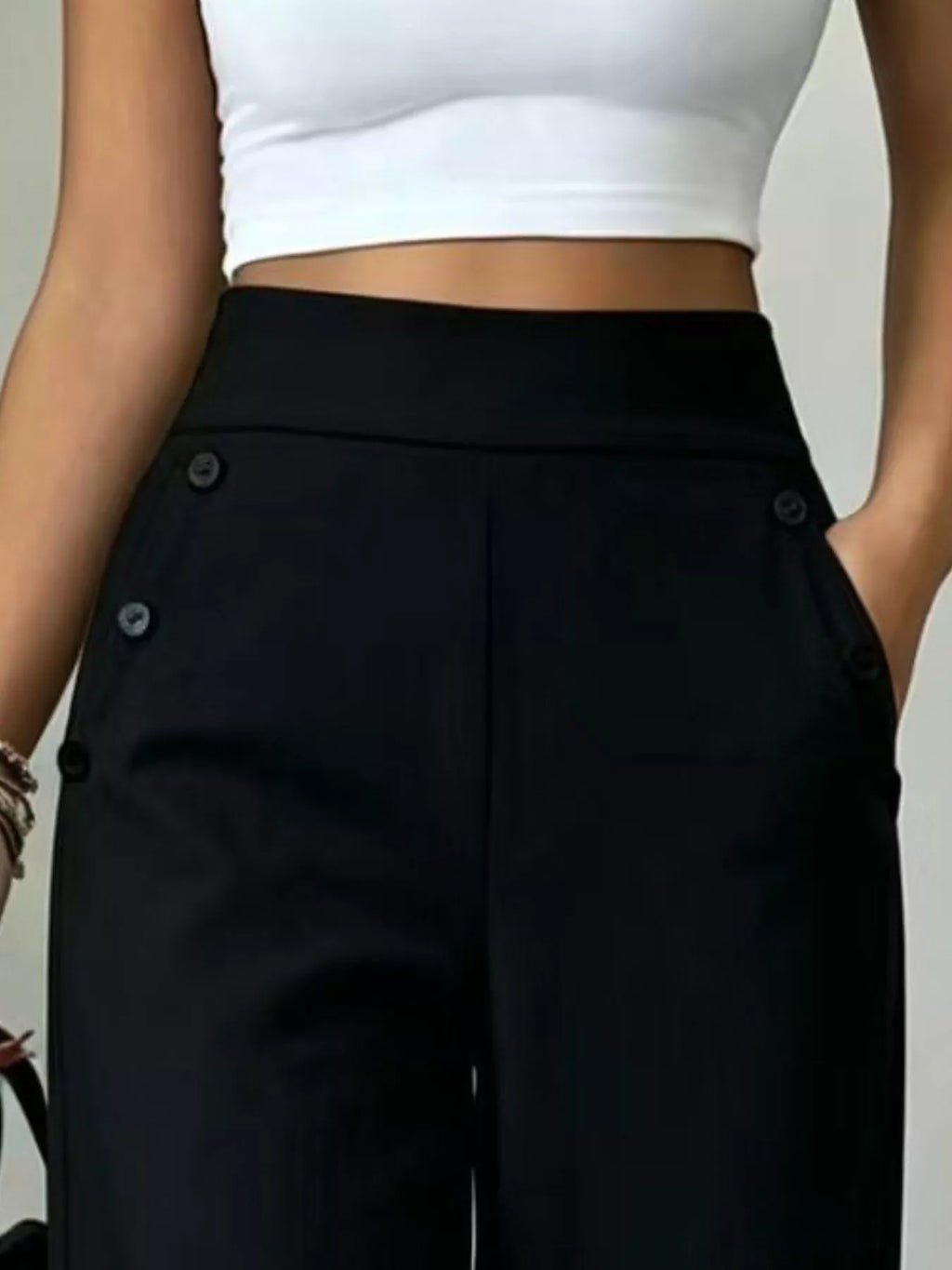 Women's High-Waisted Wide-Leg Pants
