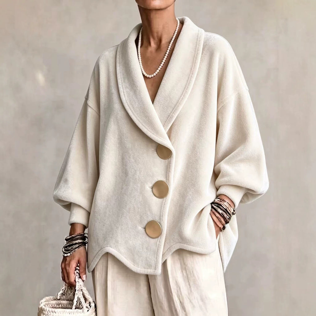 Women's Knitted Crew-neck Long-sleeve Cardigan Sweater