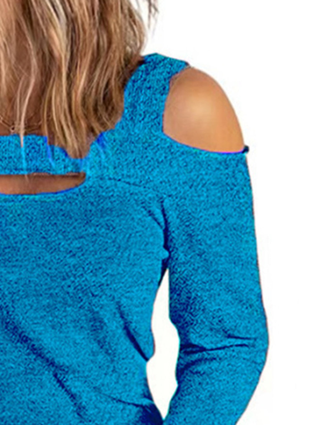 Women's Cutout Cold Shoulder Blouse