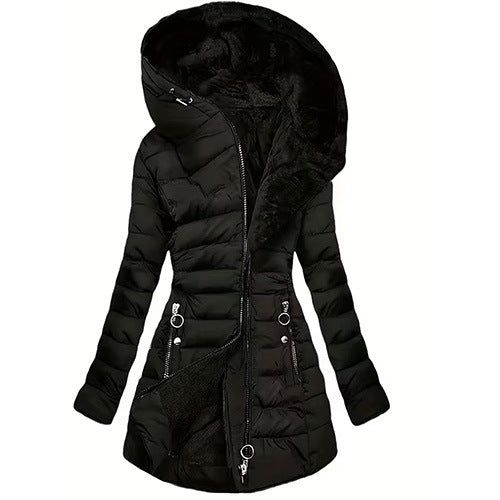 Thickened Hooded Thermal Slim-fit Cotton Jacket