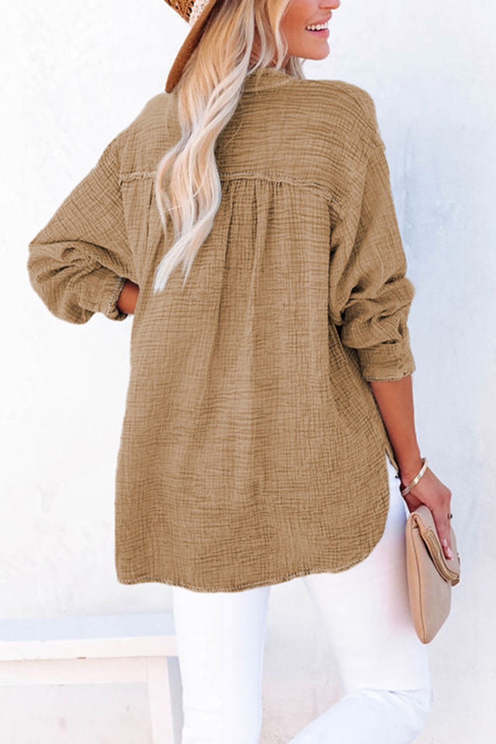 Women's Buttoned Long Sleeve Blouse