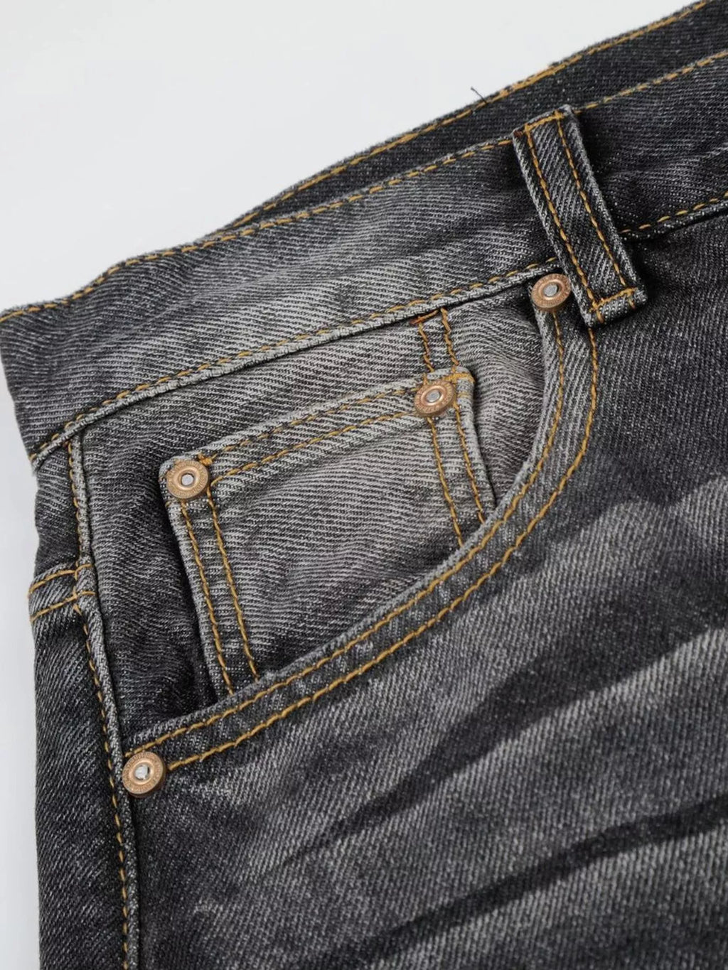 Men's Black Men's Distressed Wide-Leg Jeans, Plus Size - Black