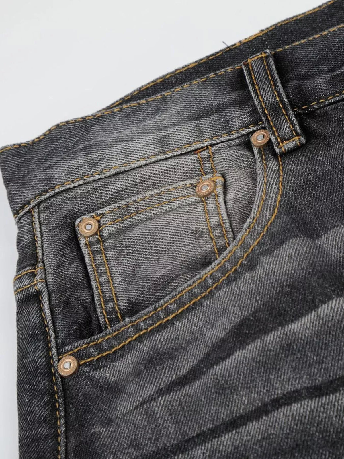 Men's Black Men's Distressed Wide-Leg Jeans, Plus Size - Black
