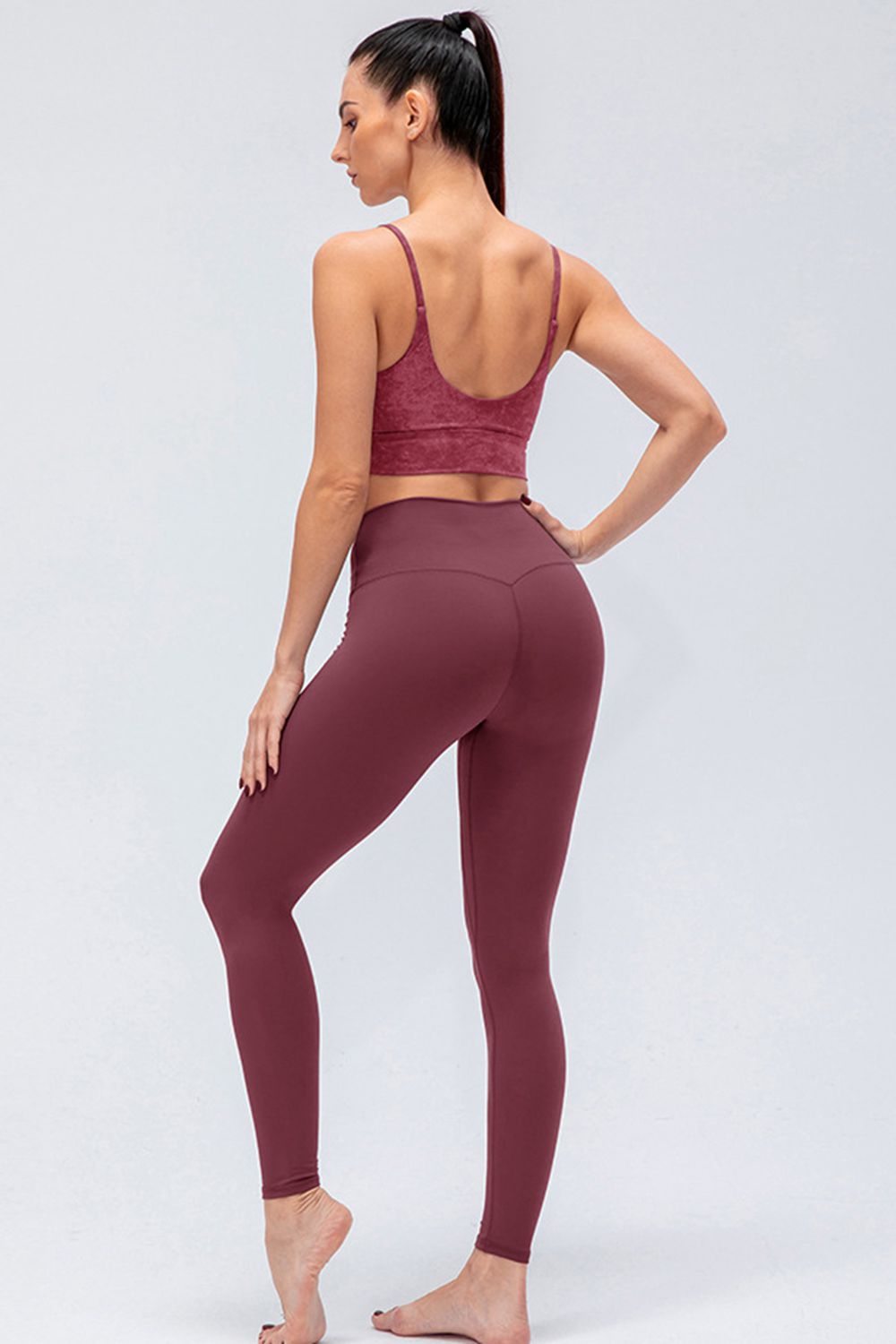 Women's Wide Waistband Slim Fit Active Leggings