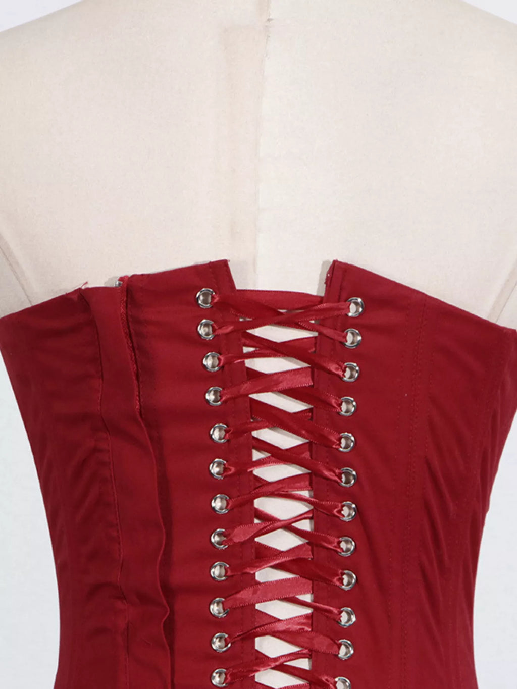 Women's Red Ruffled Hem Tube Mini Dress - Red