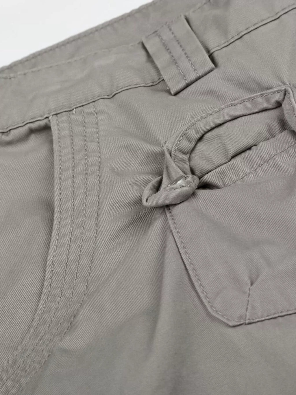 Men's Grey Men's Cargo Shorts with Multiple Pockets - Grey
