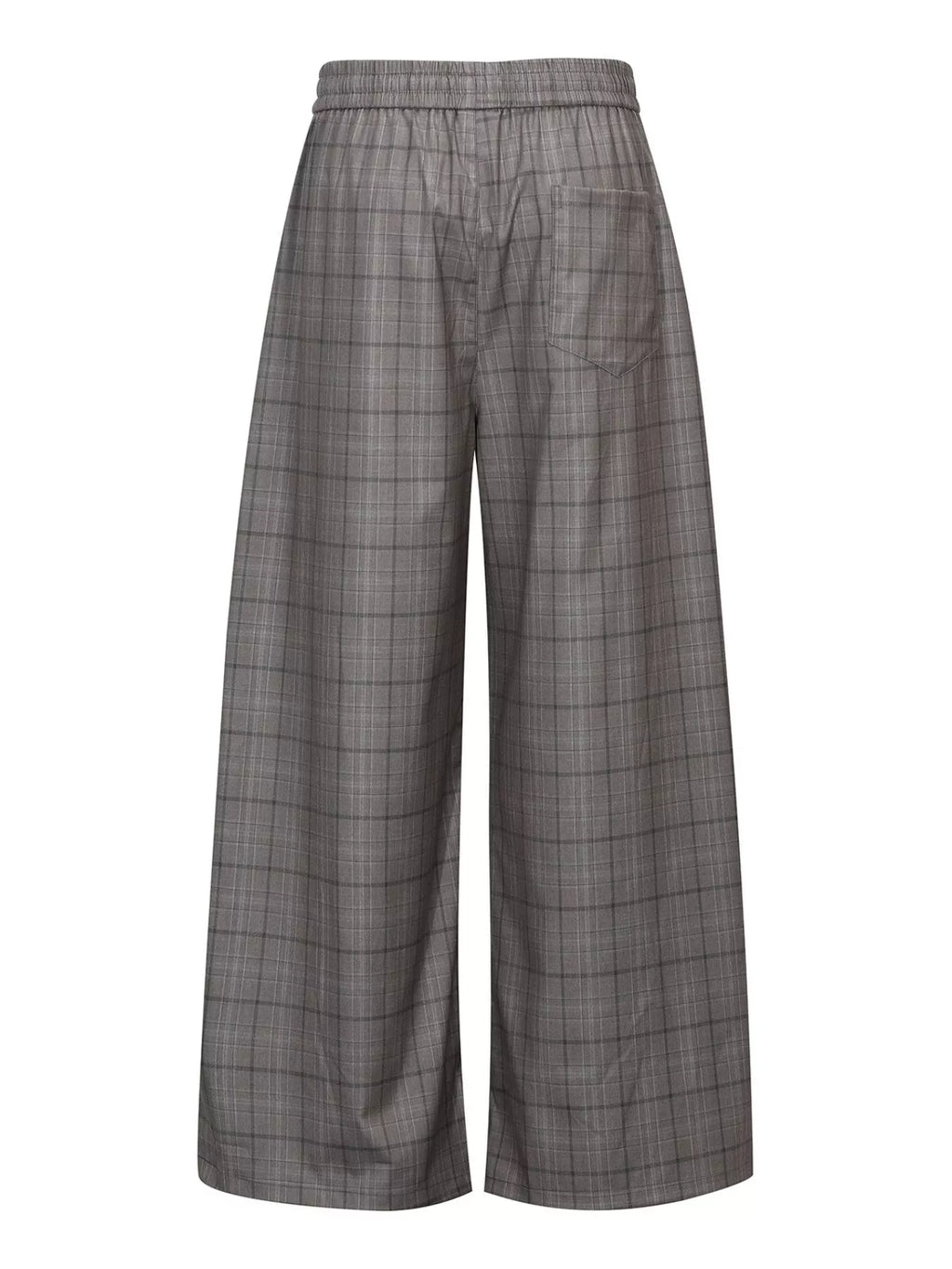 Men's Gray Men's Plaid Wide-Leg Pants - Gray