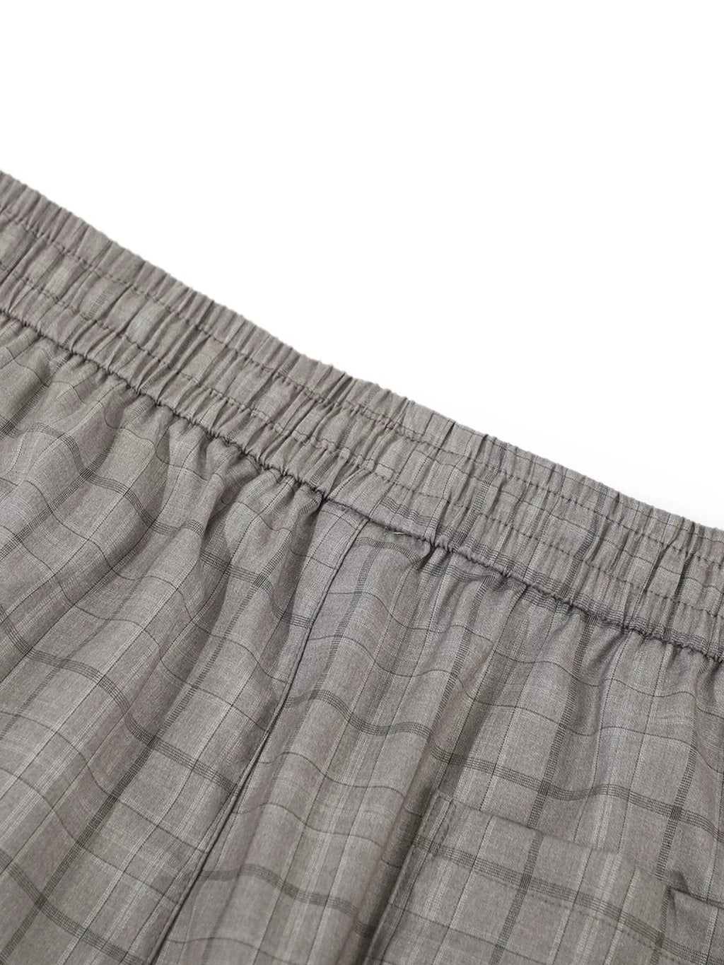 Men's Gray Men's Plaid Wide-Leg Pants - Gray